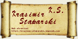Krasimir Staparski vizit kartica